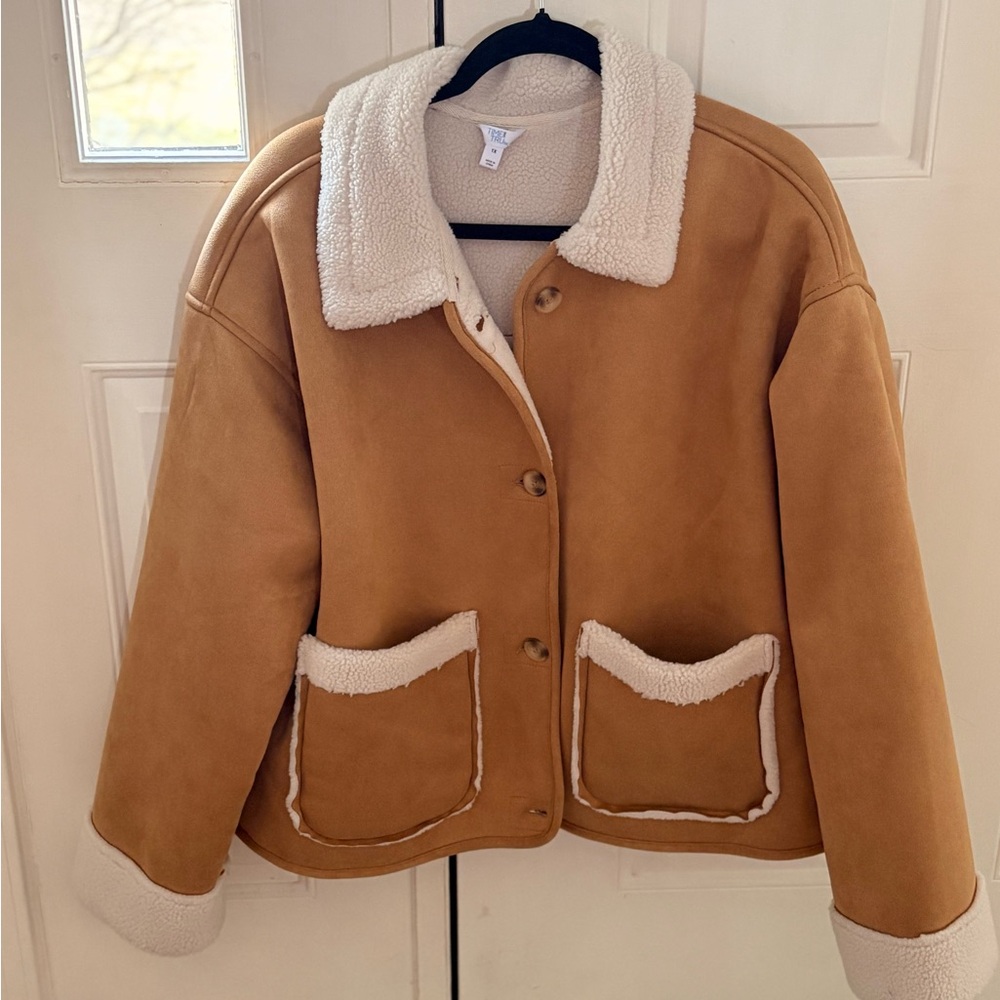 Tan Shearling-Lined Women's Jacket